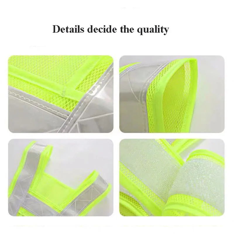 High Visibility Industrial Safety Vest Reflective Hi Vis Vest With Reflective Stripes Riding And Running At Night Is Safer