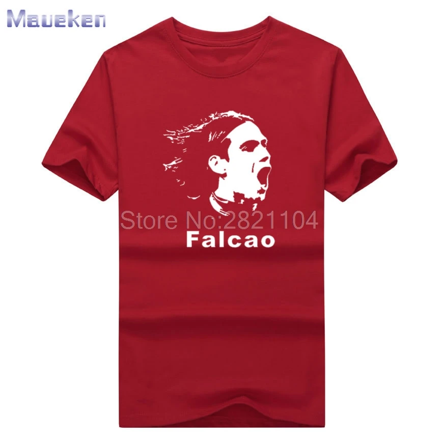 Новинка, Мужская футболка Radamel Falcao, мужские футболки с коротким рукавом для фанатов Monaco, летняя футболка 0509-2