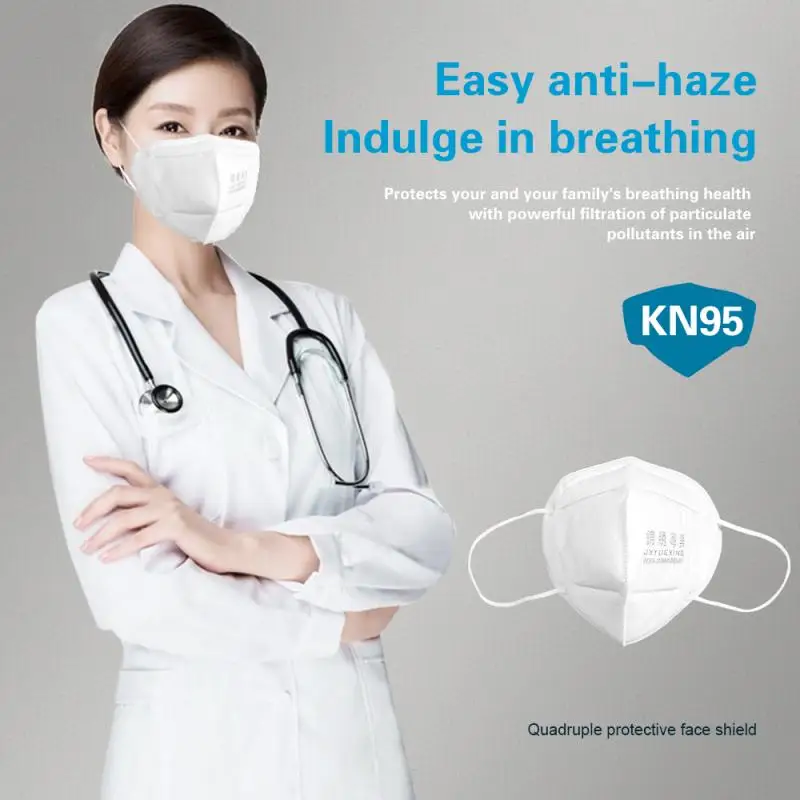 

1pcs / 2pcs / 5pcs disposable KN95 mask dustproof and anti-fog 95% filtered KN95 mask PM2.5 anti-pollution mask