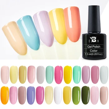 

Bozlin 7.3 ml Candy Serie Gel 36 Colors Soak Off LED Or UV Gel Nails Art Color Gel Polish Lacquers Manicure Long Lasting Hybrid