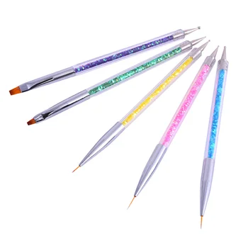 

5 Pcs Nail Arts Useful Nail Brushes Nail Polish Gel Art Pen Makeup Brushes Nail Tools Manicure Tool