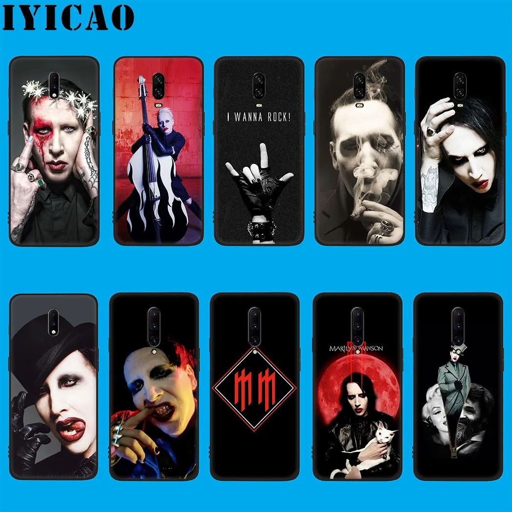 Мягкий силиконовый чехол Marilyn Manson для oneplus 5 5t 6 6t 7 Pro TPU |