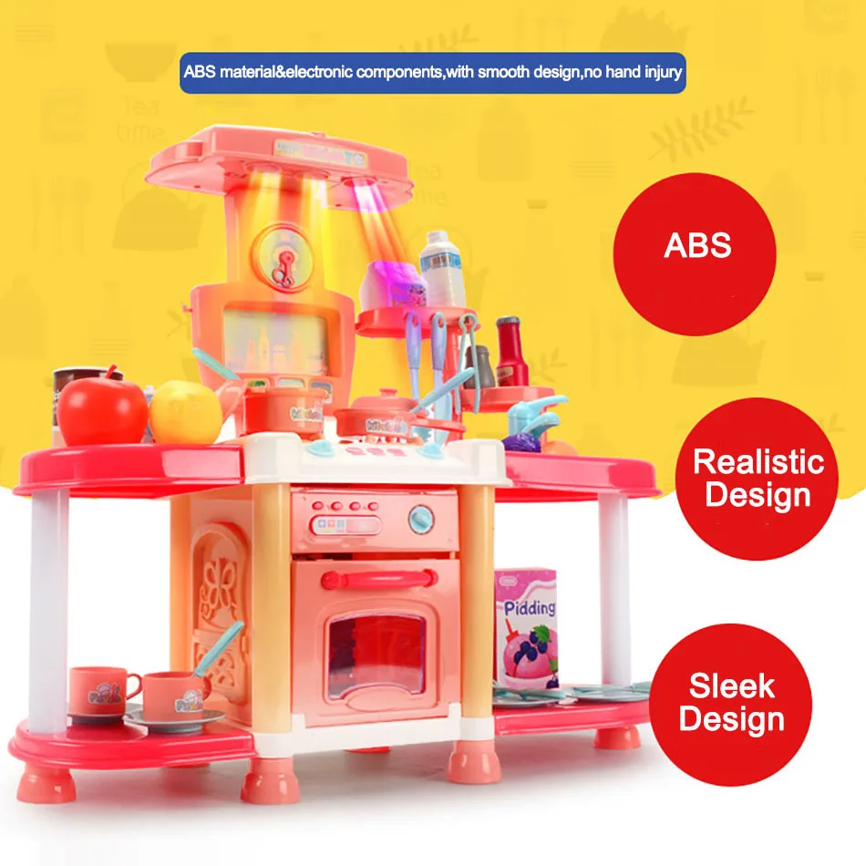 Кухонные Игрушки Cozinha Infantil со звуком наборы для приготовления пищи овощи фрукты
