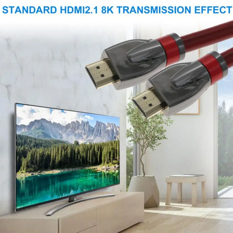 1,8 м кабель для HDMI 2,1 8K 3D HDTV UHD высокоскоростной плетеный шнур для Xbox DVD плеера ПК