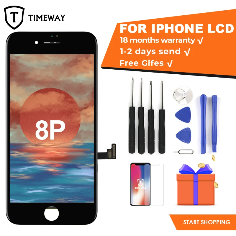 

5pcs For iphone 8 Plus LCD Display 100% Tested For OEM With Digitizer Assembly With 3D Touch Screen For iphone 8 Plus LCD