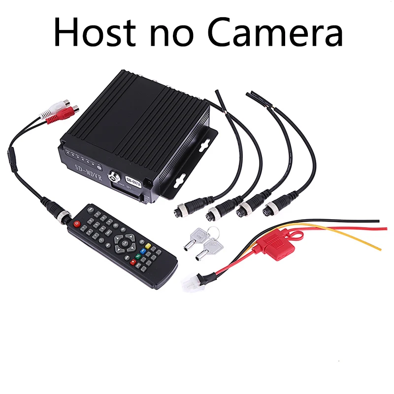 SW-0001A SD дистанционного HD 4CH DVR видео регистратор в реальном времени для автомобиля автобус RV мобильный HD 4CH DVR Высокое качество dvr/dash камера - Название цвета: Host no Camera