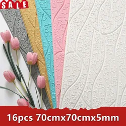 Self-Adhesive 3D Wall Sticker Waterproof Foam 3D Wallpaper Bedroom Kitchen Wallpaper Children's Decorative Wall Sticker