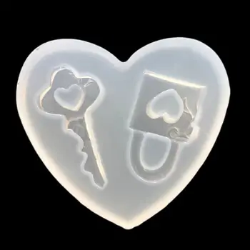 

Key Lock Heart Silicone Mold Baking Jewelry Tool Cake Decor DIY Chocolate Mold