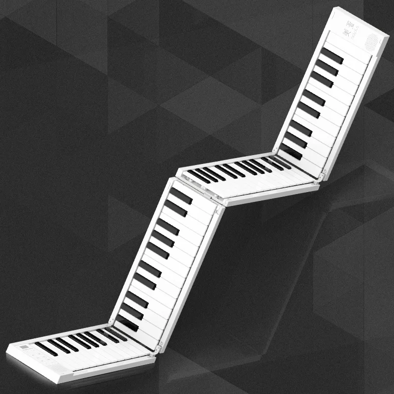 Portable Hand-Rolled Piano 88 Keys Folding Keyboard Support Headphone Output Professional Electronic Piano for Beginner Student