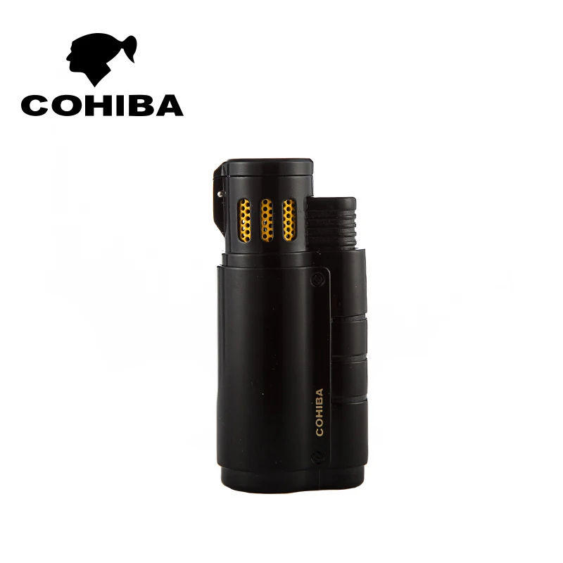 COHIBA набор для курения сигарный костюм с 2 трубками Humidor+ пепельница+ зажигалка для сигар, портативный дорожный сигарный набор