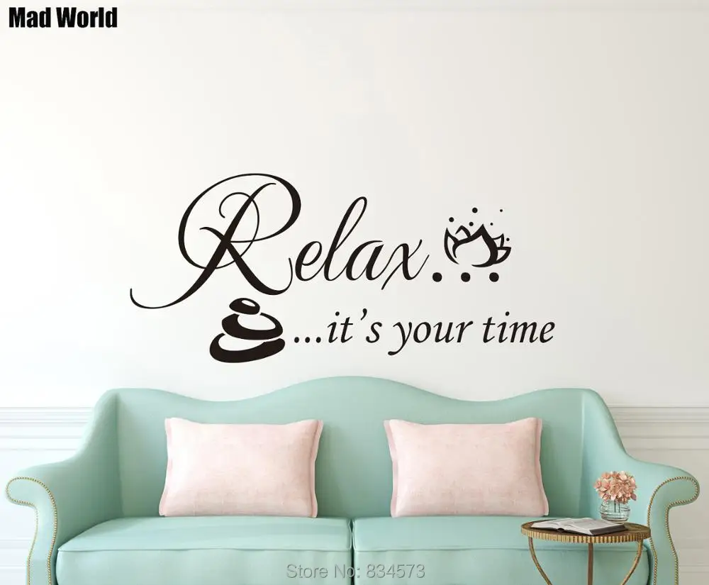 Home & Living Spa Quotes Wall Decals Spa Therapy Beauty Decal Vinyl