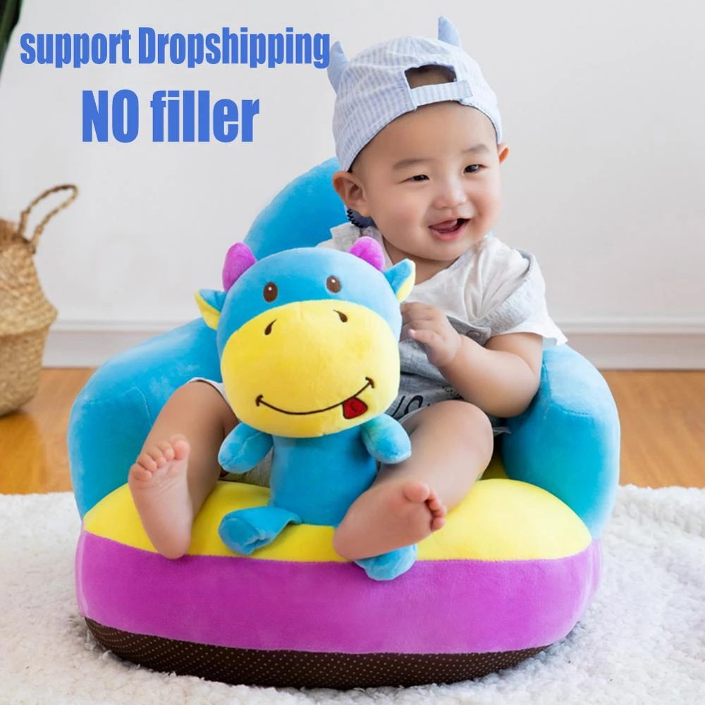 Capa De Assento Do Sofa Do Bebe Anti Queda Infantil Aprender A Sentar Se Alimentacao Cadeira Capa Pele Para A Crianca Criancas Pelucia Cadeira Sofa Caso Sem Enchimento Cadeiras De Bebe E Sofa