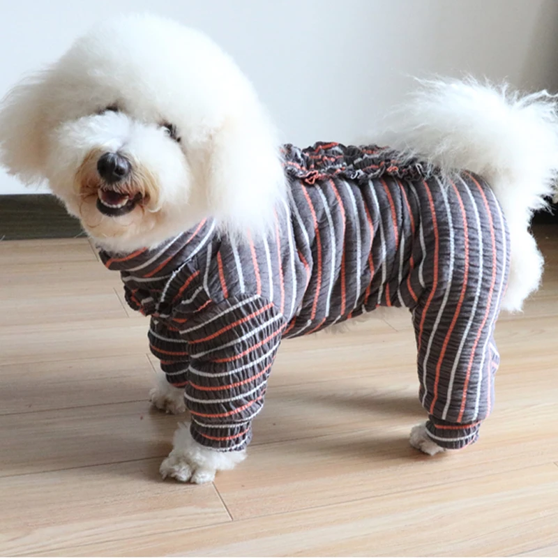 

Pet Dog Winter Clothes Puppy Warm Jumpsuit Jacket Thicken Double Layer 100%Cotton For Small Dogs Four Feet Coat Chihuahua Poodle