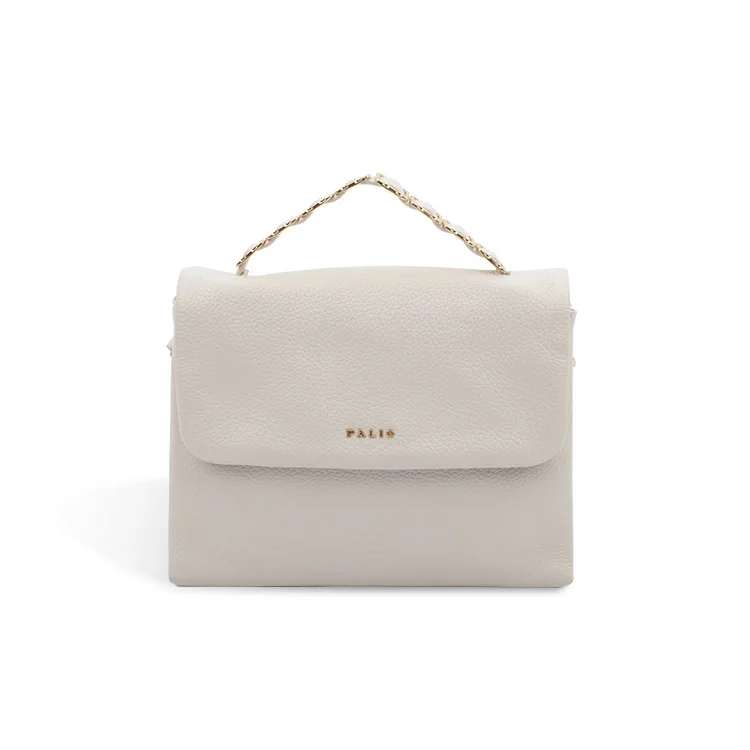 

2021 new first layer cowhide messenger bag large capacity white-collar bag cowhide handbag