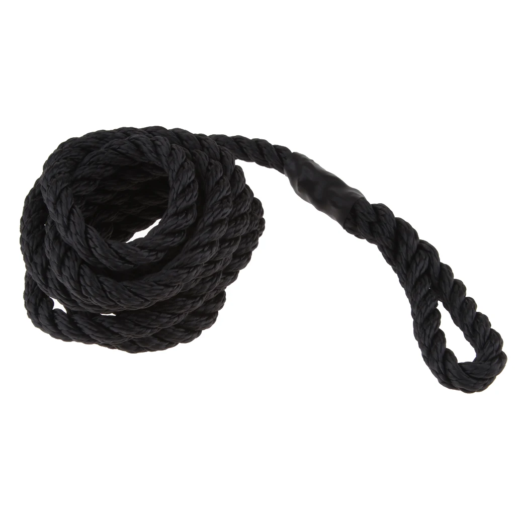 Boat Fender Lines 3/8'' x 6.5' Bumper Whips Rope Docking Black Boat Fender Lines 3/8'' x 6.5' Bumper Whips Rope Docking Black
