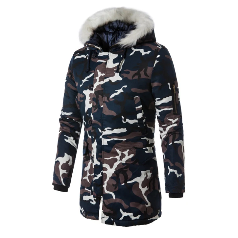 Russian Winter Parkas Long Windproof Jacket Men Thicken Camouflage Coat Male New Fur Collar Hooded Jacket Men Abrigos Hombres 3