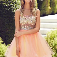 Сексуальные платья на одно плечо для выпускного вечера, коралловые оборки, бисероплетение, Кристальные выпускные платья, мини vestido de festa curto