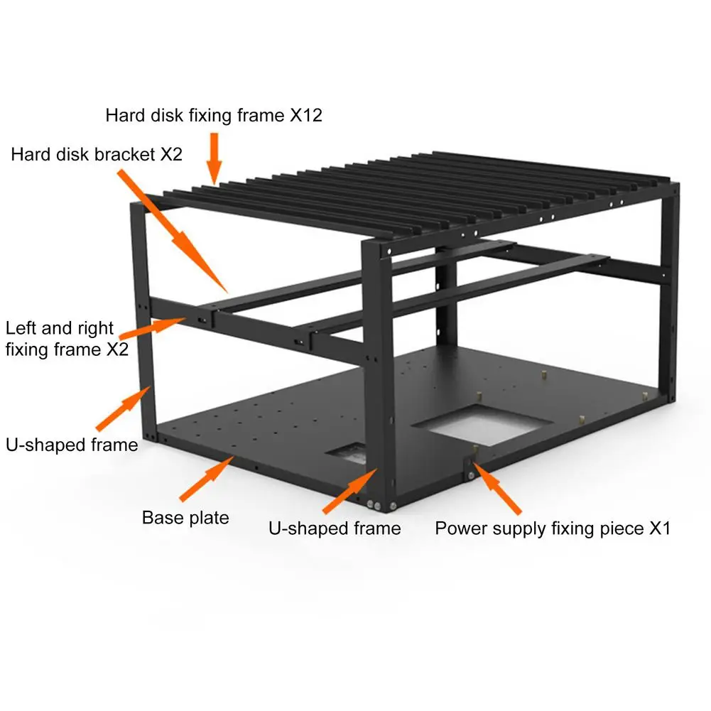 Multi-hard Disk Holder For Motherboard Disk Chassis 12/24/34 Multiple Hard Drive Rack Rig Frame Rack Server Suport 10 Mechanical