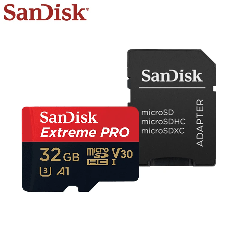 100% Originale Sandisk Extreme Pro Micro Sd Card Sdhc V30 U3 A1 Tf Scheda Di Memoria 32G Ad Alta Velocità 100 Mb/S Scheda Di Memoria Per Smartphone