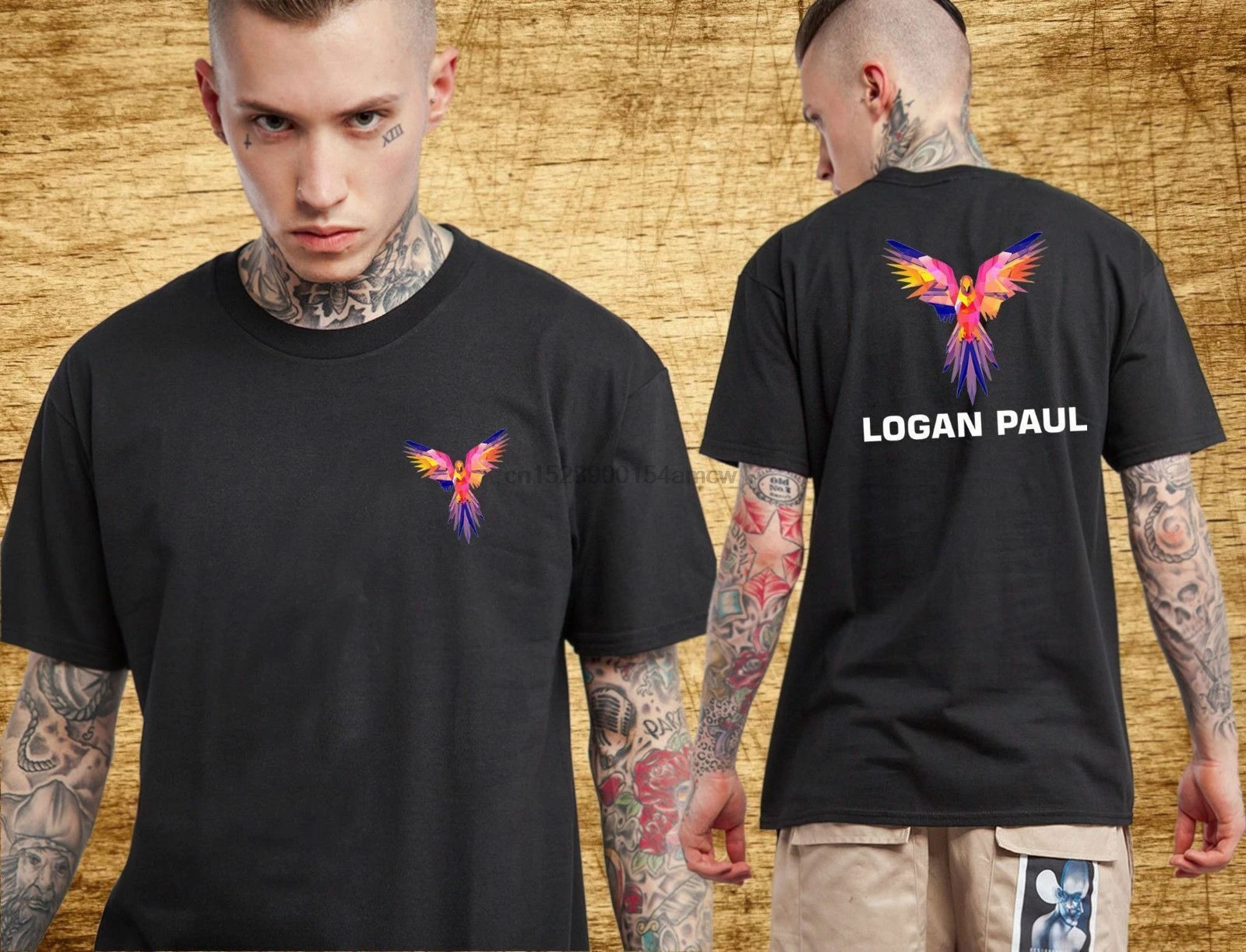 Черная Мужская футболка Logan Paul с логотипом Maverick Bird | одежда