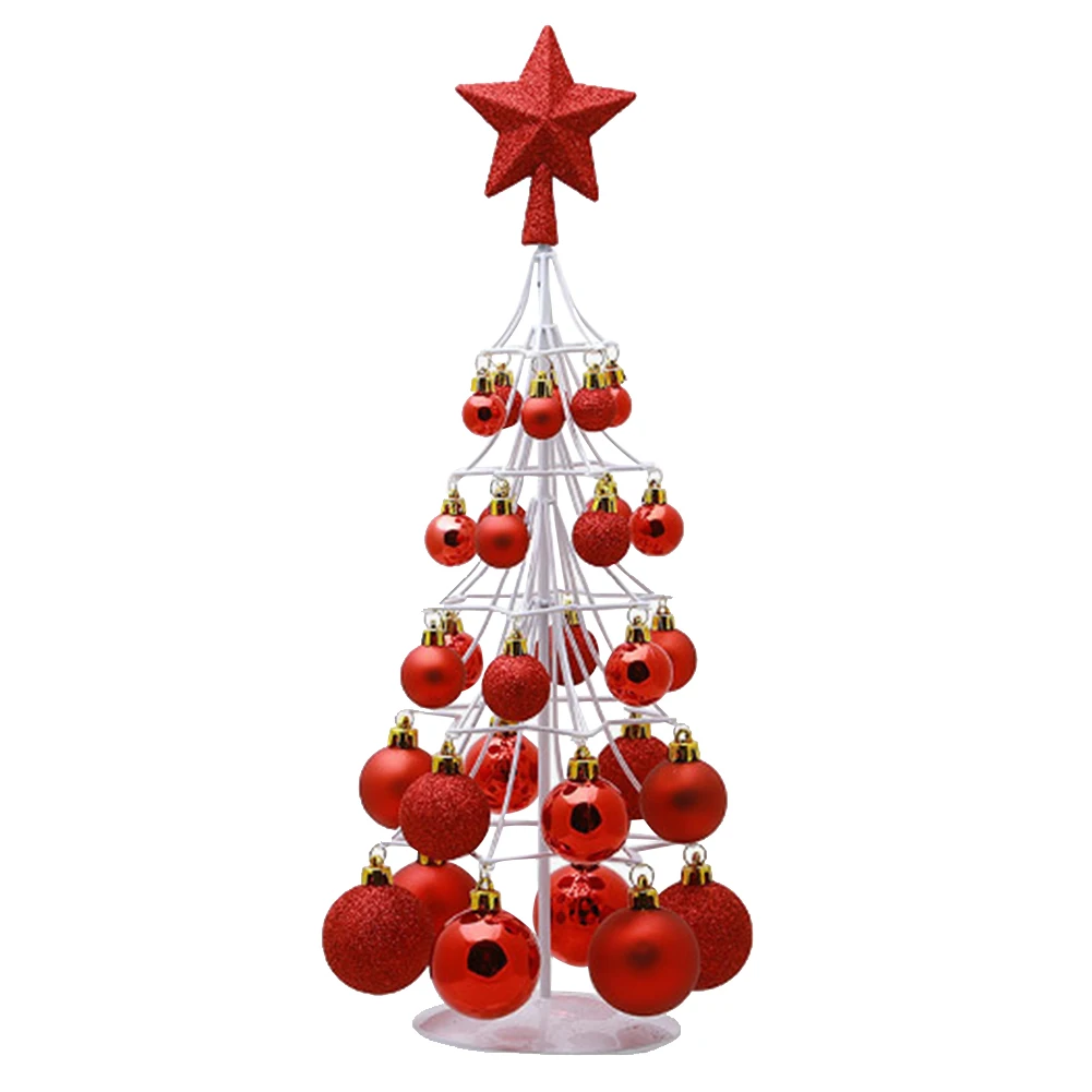 

Shopping Mall Mini Gift Holiday Christmas Ornament Craft Party Supplies Decoration Tree Top Star New Year Ball Tower Home Layout