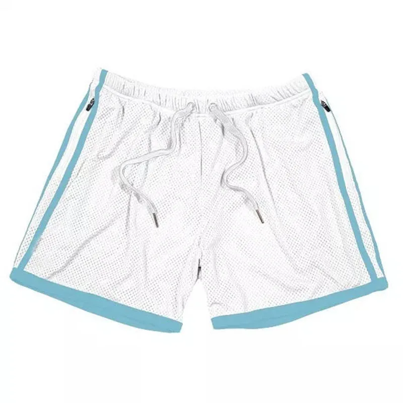 Мужские шорты для фитнеса бодибилдинга, мужские летние спортивные костюмы для тренировок, дышащая сетка, быстросохнущая Спортивная одежда для бега, пляжные шорты