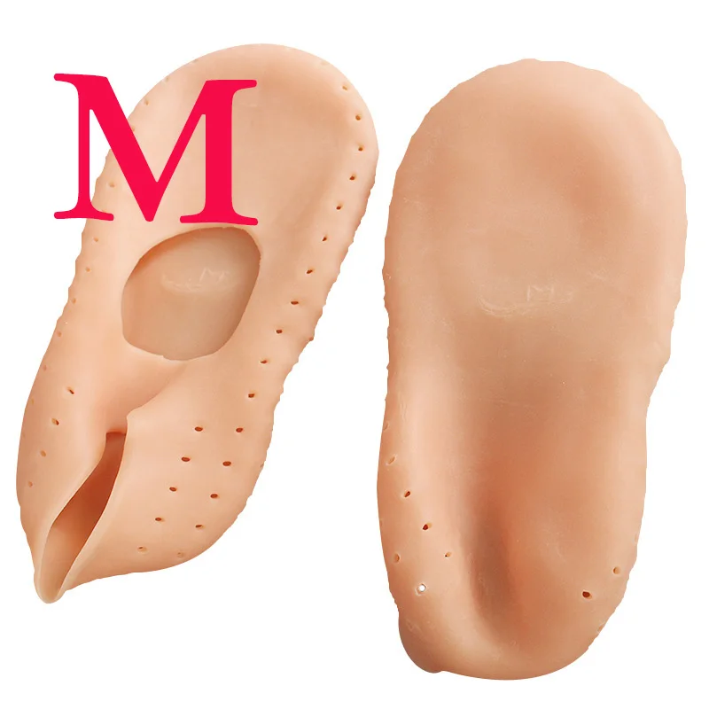 M Skin 36-38 1 пара носки с гелевой подошвой силиконовый инструмент для ухода за ногами Средства Ухода За Кожей стоп защита от болезненной опухоли на рельеф предотвращения трещин увлажняет, удаляет мертвую кожу удаления носки с отверстием - Цвет: M Skin 36-38