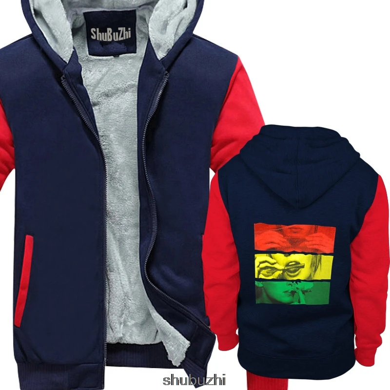 Roll Lick Smoke 420 bud plant life weed warm coat shirt men's Rasta choose A size Fashion Men warm coat Cotton warm coat sbz3242