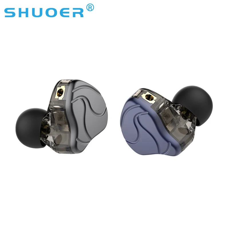 SHUOER S10 1DD + 2BA гибридные наушники в ухо HIFI DJ монитор для бега спортивные гарнитура