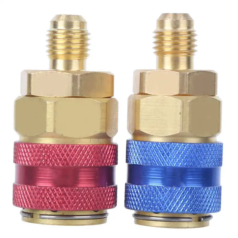 

Air Conditioner Fluoride Converter R134A Quick Coupler Connector Adapter Fittings High Low Manifold Hose