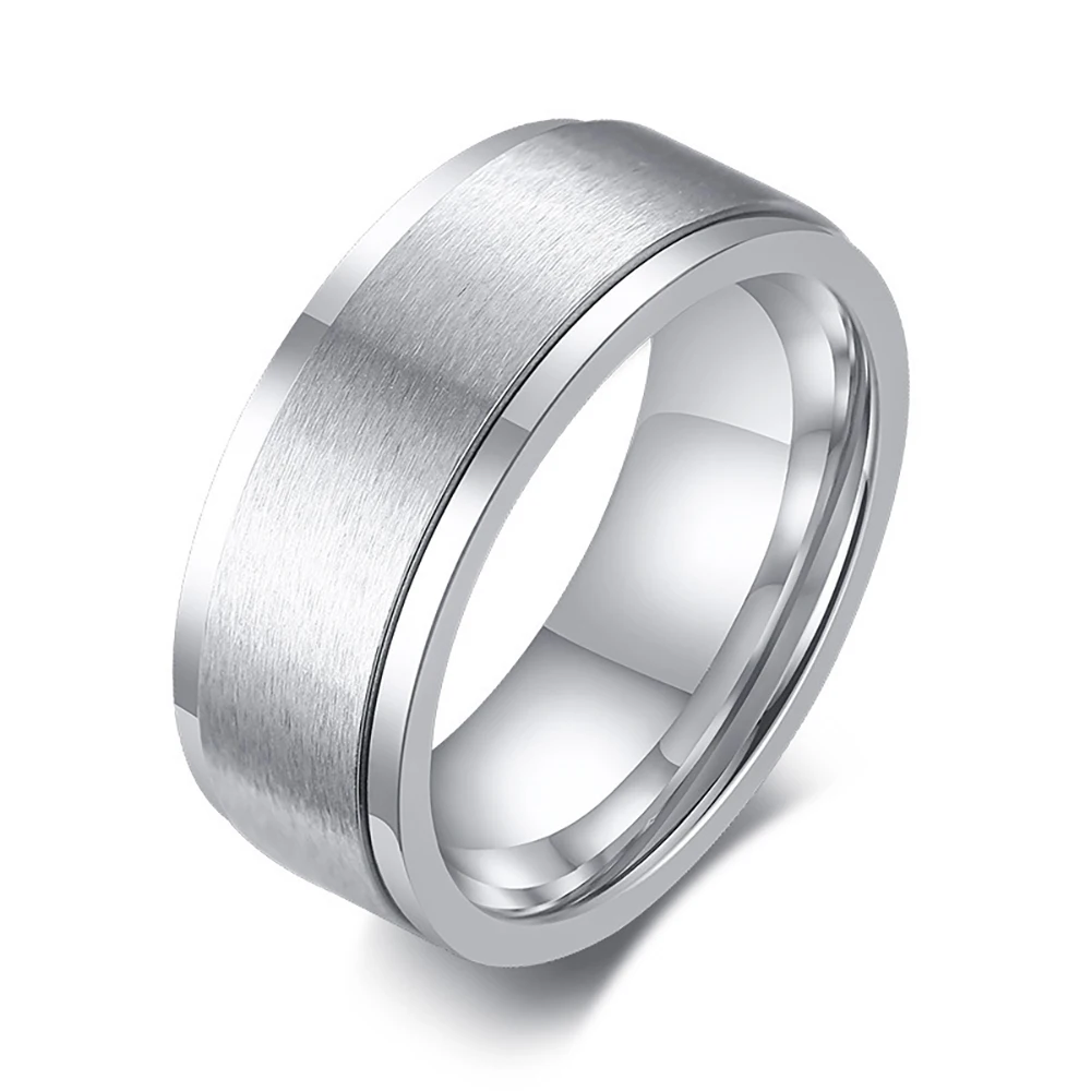 Wholesale Number and Month Letter Rotatable rings for men anillos New Arrival Titanium Stainless Steel Punk Party Ring Jewelry 6