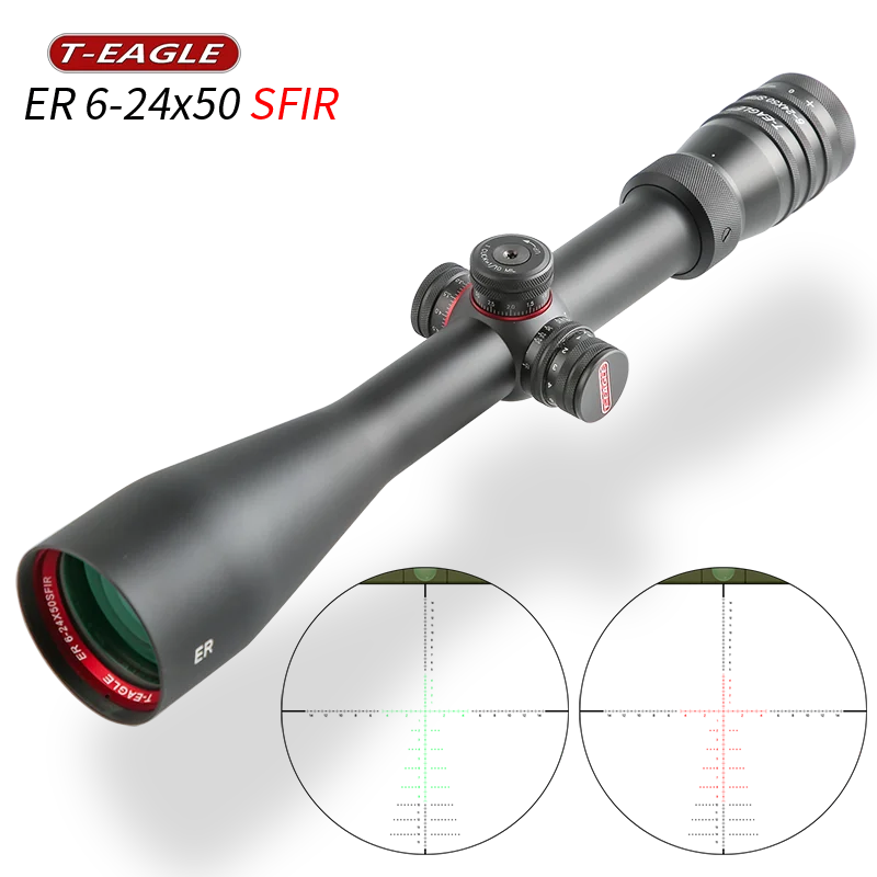 US $129.98 Riflescopes Hunting 624x50 Riflescope Sfir With Level Bubble Air Rifle Optics Red Dot Illuminated Optics Riflescope For Pcp
