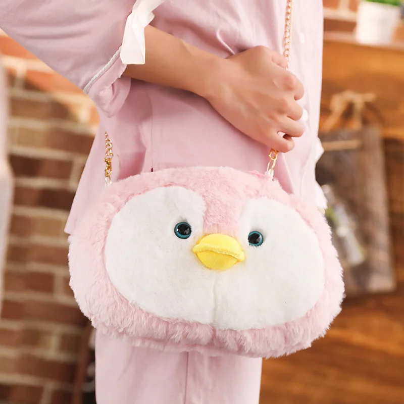 Kawaii пушистый рюкзак с пингвинами для девочек розовый пингвин сумка на плечо день рождения Рождество для девочек кукла игрушка детский подарок