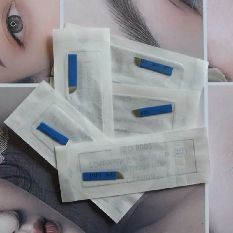 Tattoo Microblading 0.2mm Tebori Blades Needles Tattoo needles Permanent Makeup Needle Tattoo Blade 21P Manual Eyebrow Blades 50pcs blue microblading pin 0 18mm blades needles tattoo needles permanent makeup needle 7 9 12 14 17 21 manual eyebrow blades