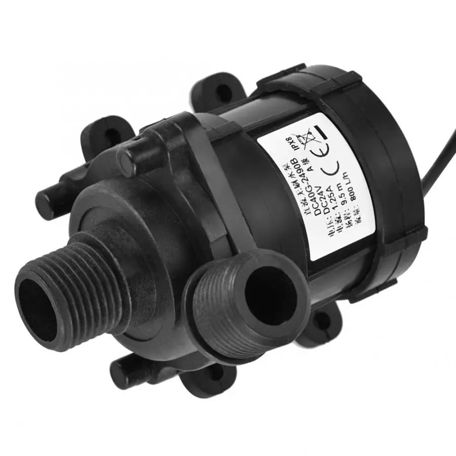 DC 24V 800 л/ч Ультра тихий Бесщеточный мини водяной насос