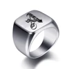91333-9d29f3.jpg Bagues personnalisées à graver initiale pour hommes, chevalière masculine en acier inoxydable, bijoux vierges, bande, ton argent poli, taille américaine