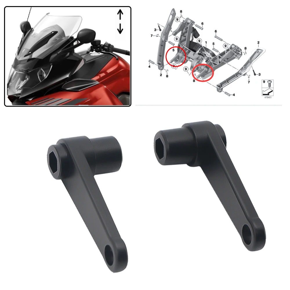 Kit Staffa Supporto Sollevamento Regolabile Parabrezza Parabrezza Moto Per Bmw K1600Gt K1600Gtl K 1600 Bagger K1600 Gt