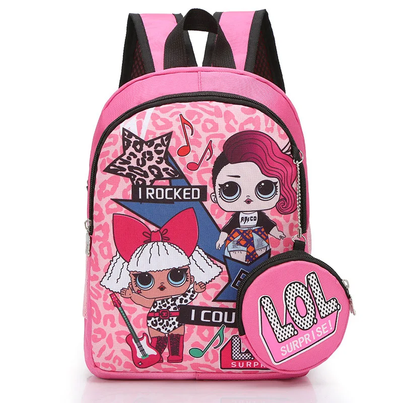 LOL Girls School Backpack Book bag Lunch box Hat Pink Toddler Cute Kids Gift 