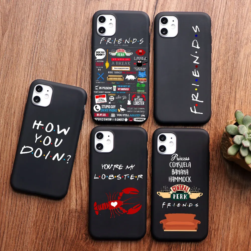 Мягкий ТПУ чехол PUNQZY с забавным рисунком из мультфильма Друзья для ТВ шоу iPhone 11 pro
