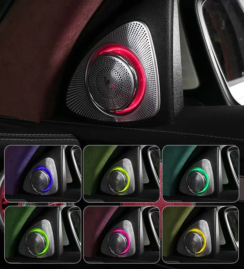 車のインテリア周囲光3dロータリーツイータースピーカードアスピーカーカバーledアンビエントライトメルセデス ベンツc W5 Glc X253 装飾ランプ Aliexpress