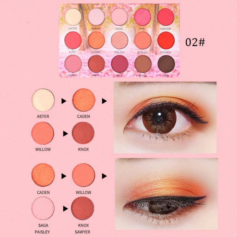 Eye Shadow Palette Waterproof Anti-fouling Lasting Not Blooming Easy Dyeable Matte Eye Shadow New - Color: as the pciture