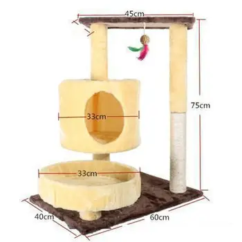 

Sisal Cat Climbing Frame Small Cat Rope Rattan Cat Nest Cat Tree One Large Cat Frame Universal Cat Toys In All Seasons