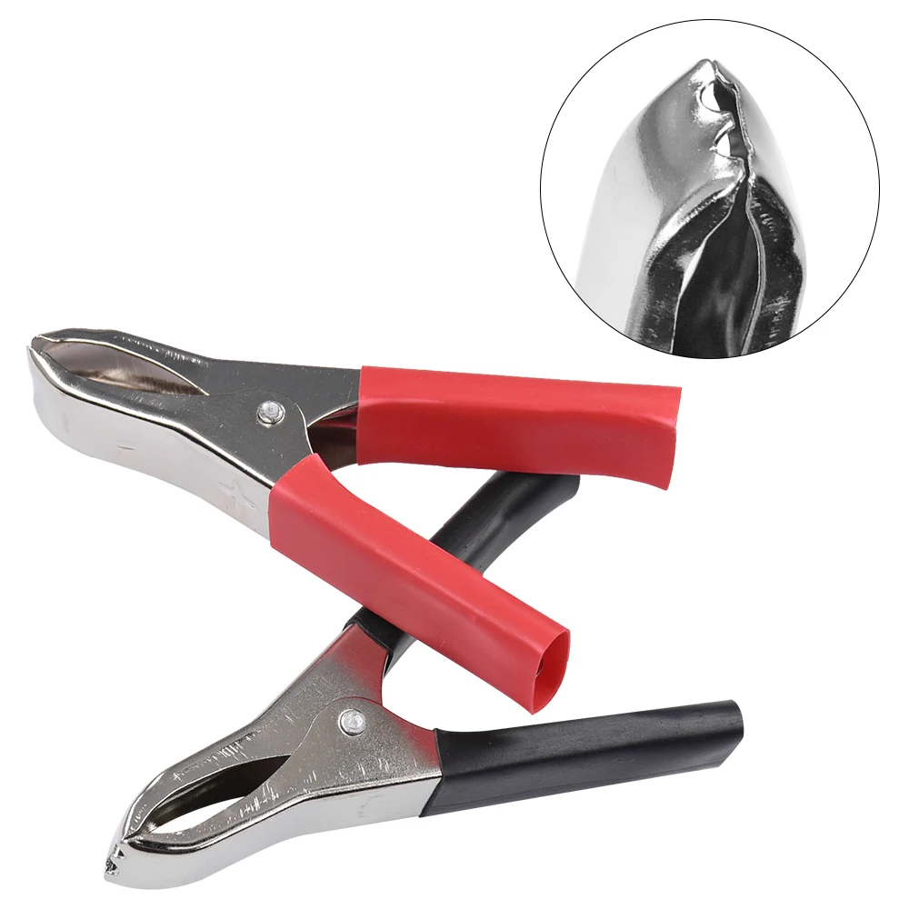 

YUNPICAR Car Crocodile Clip 30A Spring Loaded Auto Vehicle Battery Cable Insulated Alligator Clamp Clips,2PCS