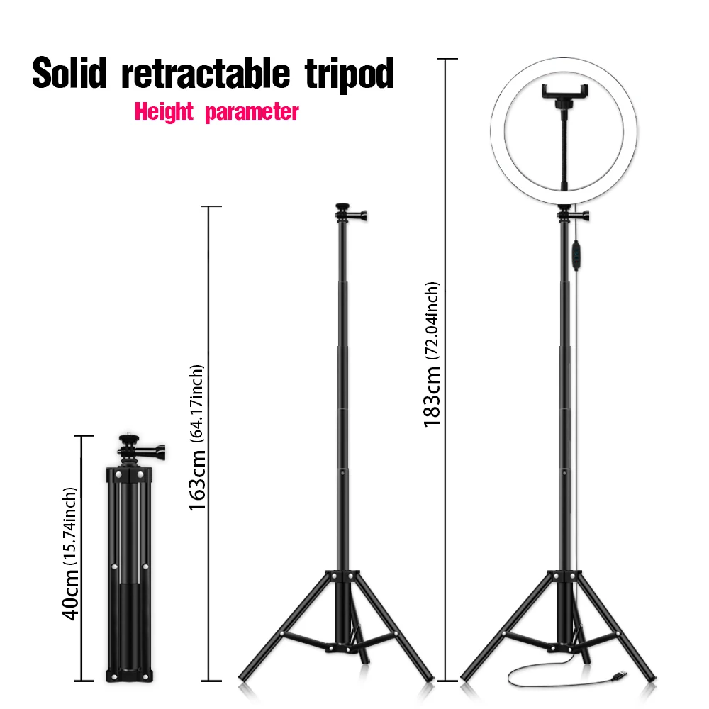 Светодиодный кольцевой светильник с держателем для микрофона Ipad Настольный комплект-селфи вспышка светильник ing vlogging камера для живого потока с штативом