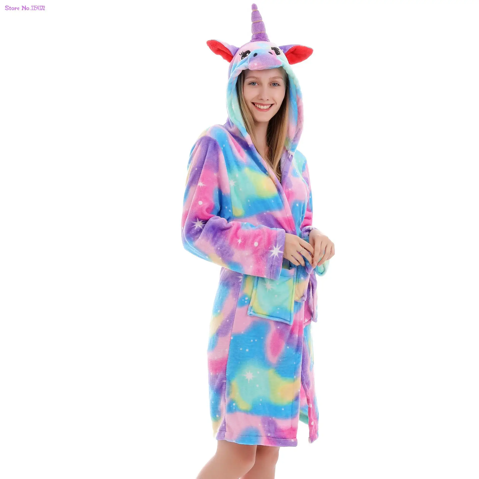 Adults Winter Girls Panda Stitch Animal Bath Robes Men's Bathrobes