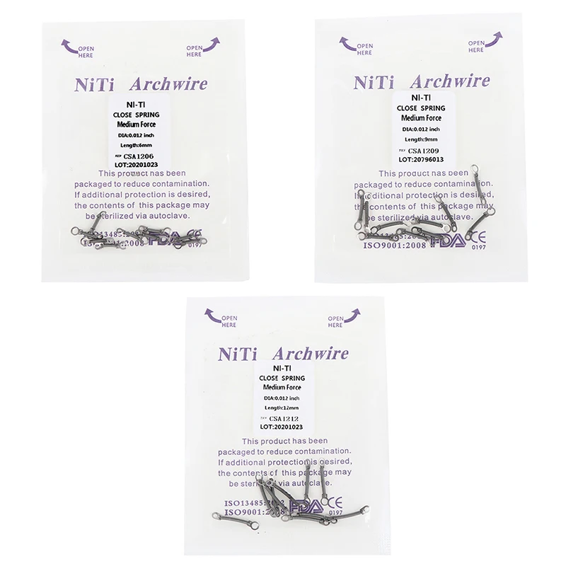 Стоматологическая Ортодонтическая замкнутая спиральная пружина внутренний