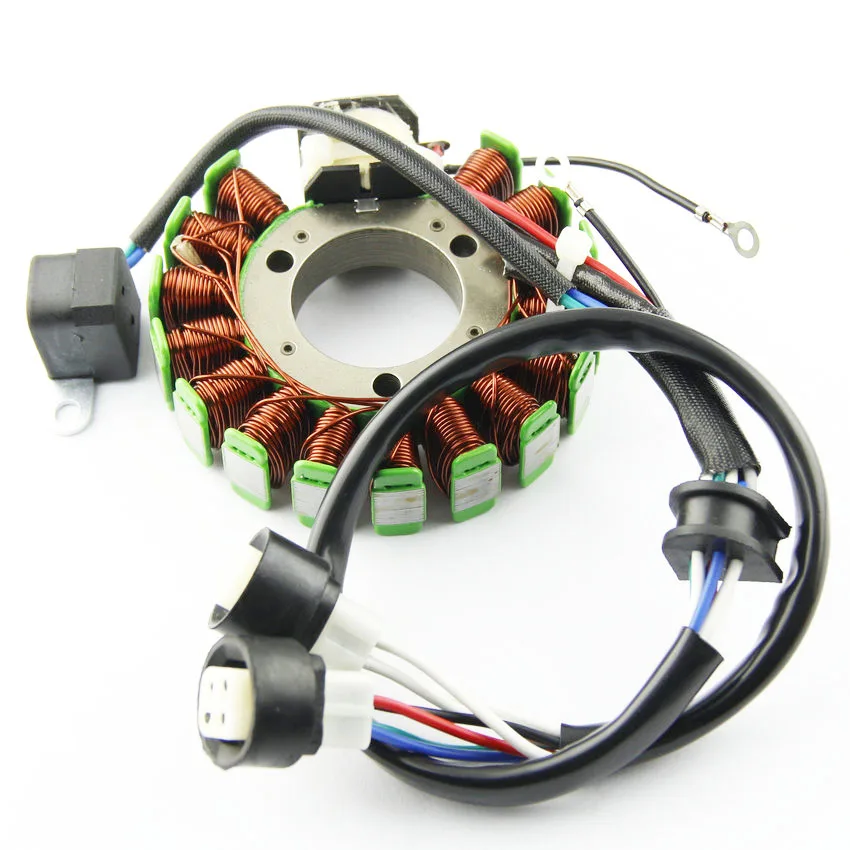 Мотоцикл магнитная катушка статора 18 полюсов 12V катушки для Yamaha 59V-85510-20 YFM225 YFM250 Moto-4 59V8551020