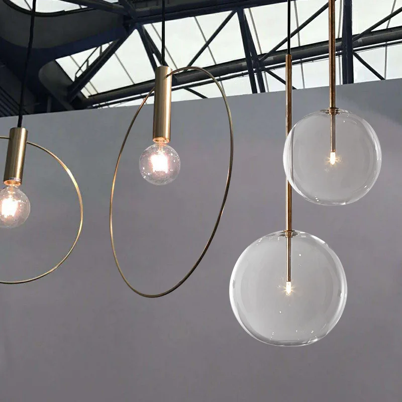 

Modern Geometric Art Pendant Lights Nordic Line Hanging Lamp Loft Industrial Home Decor Kitchen Light Fixture Luminaire hanging