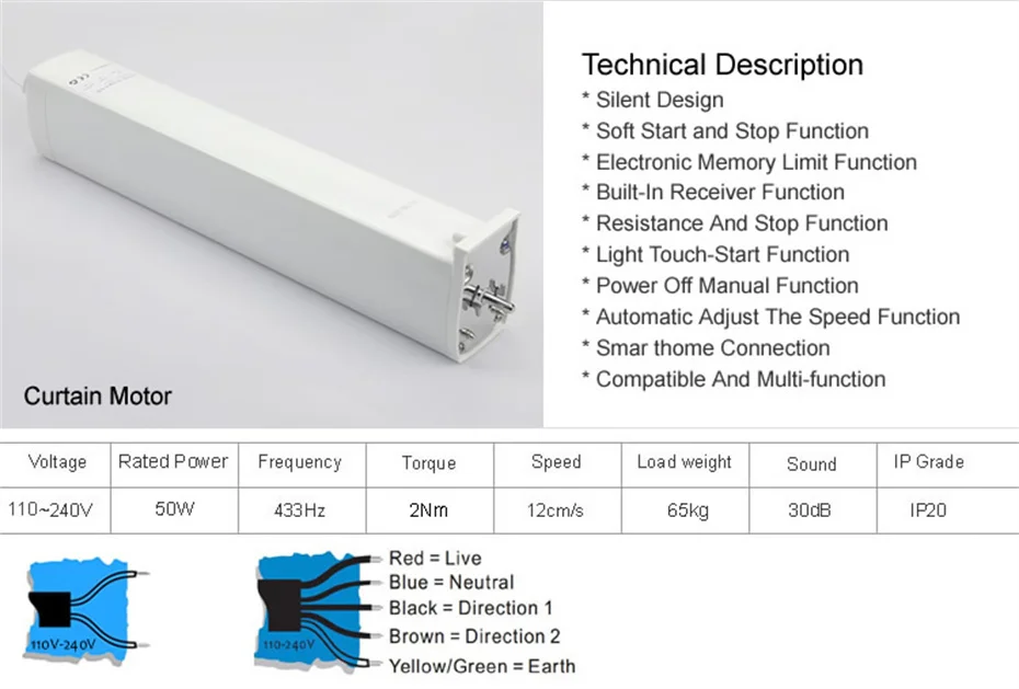 contato seco, controle RF433, novo