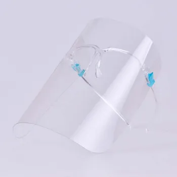

1 Pcs Home Cooking Face Screen Double-Sided Anti-Fog Prevent Liquid Oil-Splashing Protective Face Shield With Glasses